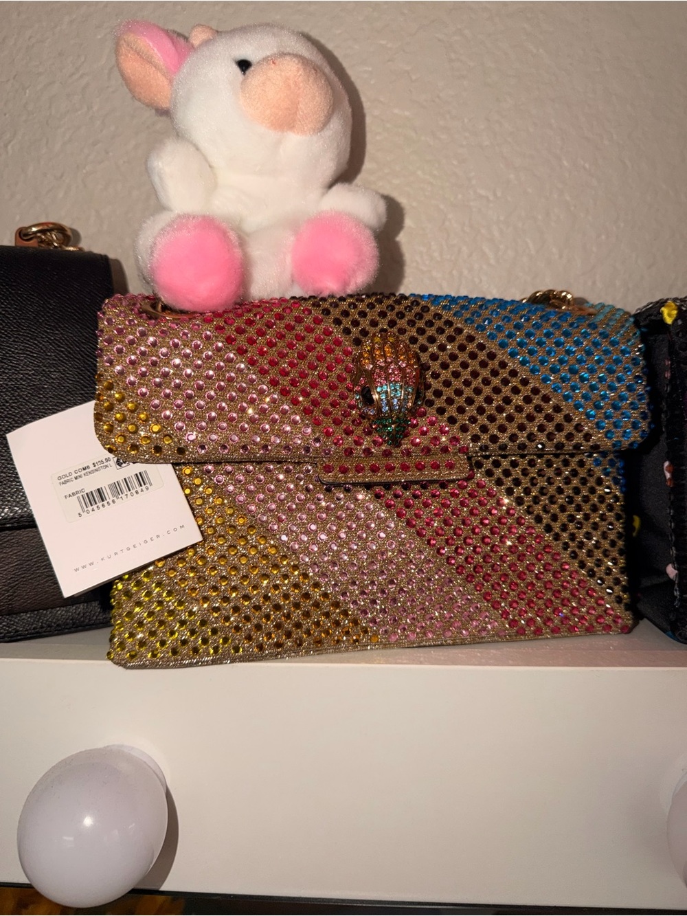 Kurt Geiger Multicolor Crystal-Embellished Crossbody Bag